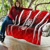 Custom Canada Soccer Player Quilt Go Canada Maple Leaf
