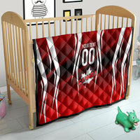 Custom Canada Soccer Player Quilt Go Canada Maple Leaf