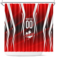Custom Canada Soccer Player Shower Curtain Go Canada Maple Leaf