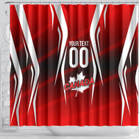 Custom Canada Soccer Player Shower Curtain Go Canada Maple Leaf