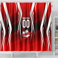 Custom Canada Soccer Player Shower Curtain Go Canada Maple Leaf
