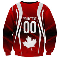 Custom Canada Soccer Player Sweatshirt Go Canada Maple Leaf