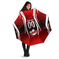 Custom Canada Soccer Player Umbrella Go Canada Maple Leaf