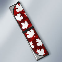 Personalized Canada Football Auto Sun Shade Maple Leaf Pattern - Moose Soccer Mascot