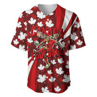 Personalized Canada Football Baseball Jersey Maple Leaf Pattern - Moose Soccer Mascot