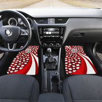Personalized Canada Football Car Mats Maple Leaf Pattern - Moose Soccer Mascot