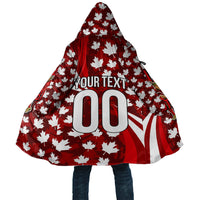 Personalized Canada Football Cloak Maple Leaf Pattern - Moose Soccer Mascot