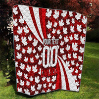 Personalized Canada Football Quilt Maple Leaf Pattern - Moose Soccer Mascot