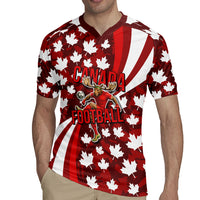 Personalized Canada Football Rugby Jersey Maple Leaf Pattern - Moose Soccer Mascot