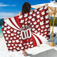 Personalized Canada Football Sarong Maple Leaf Pattern - Moose Soccer Mascot
