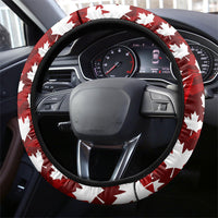 Canada Football Steering Wheel Cover Maple Leaf Pattern - Moose Soccer Mascot