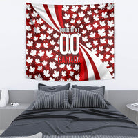 Personalized Canada Football Tapestry Maple Leaf Pattern - Moose Soccer Mascot
