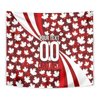 Personalized Canada Football Tapestry Maple Leaf Pattern - Moose Soccer Mascot