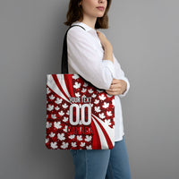 Personalized Canada Football Tote Bag Maple Leaf Pattern - Moose Soccer Mascot