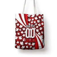 Personalized Canada Football Tote Bag Maple Leaf Pattern - Moose Soccer Mascot