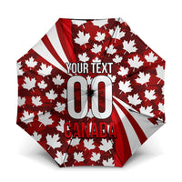 Personalized Canada Football Umbrella Maple Leaf Pattern - Moose Soccer Mascot