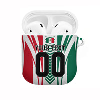 Personalized Mexico Football AirPods Case Mexican Flag Jaguar Mascot Soccer Ball