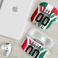 Personalized Mexico Football AirPods Case Mexican Flag Jaguar Mascot Soccer Ball