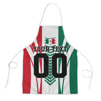Personalized Mexico Football Apron Mexican Flag Jaguar Mascot Soccer Ball