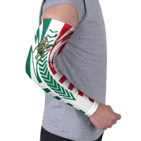 Personalized Mexico Football Arm Sleeves Mexican Flag Jaguar Mascot Soccer Ball