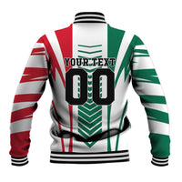 Personalized Mexico Football Baseball Jacket Mexican Flag Jaguar Mascot Soccer Ball