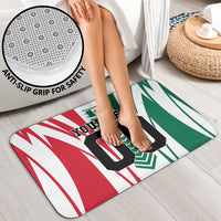 Personalized Mexico Football Bathroom Set Mexican Flag Jaguar Mascot Soccer Ball