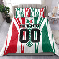 Personalized Mexico Football Bedding Set Mexican Flag Jaguar Mascot Soccer Ball