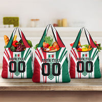 Personalized Mexico Football Grocery Bag Mexican Flag Jaguar Mascot Soccer Ball