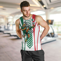 Personalized Mexico Football Men Tank Top Mexican Flag Jaguar Mascot Soccer Ball