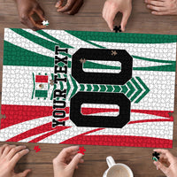 Personalized Mexico Football Puzzle Mexican Flag Jaguar Mascot Soccer Ball
