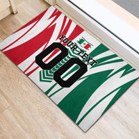 Personalized Mexico Football Rubber Doormat Mexican Flag Jaguar Mascot Soccer Ball