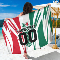 Personalized Mexico Football Sarong Mexican Flag Jaguar Mascot Soccer Ball