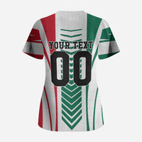 Personalized Mexico Football Scrub Top Mexican Flag Jaguar Mascot Soccer Ball