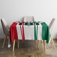 Personalized Mexico Football Tablecloth Mexican Flag Jaguar Mascot Soccer Ball