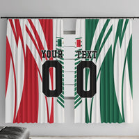 Personalized Mexico Football Window Curtain Mexican Flag Jaguar Mascot Soccer Ball