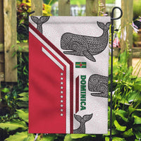 Dominica Flag Garden Flag Tribal Turtle Pattern Red and White with Island Stars Design - Wonder Print Shop