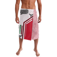 Dominica Flag Lavalava Tribal Turtle Pattern Red and White with Island Stars Design - Wonder Print Shop