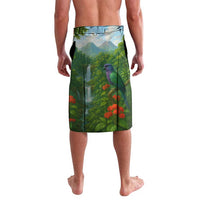 Dominica Nature Lavalava Sisserou Parrot and Waterfall Island Map with National Flag Design - Wonder Print Shop