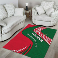 Dominica Area Rug with Sisserou Parrot and Tribal Pattern Design - Wonder Print Shop