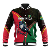 Dominica Baseball Jacket with Sisserou Parrot and Tribal Pattern Design - Wonder Print Shop