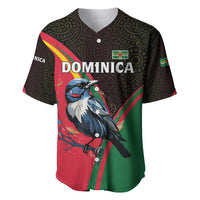 Dominica Baseball Jersey with Sisserou Parrot and Tribal Pattern Design - Wonder Print Shop