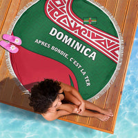 Dominica Beach Blanket with Sisserou Parrot and Tribal Pattern Design - Wonder Print Shop