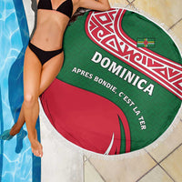 Dominica Beach Blanket with Sisserou Parrot and Tribal Pattern Design - Wonder Print Shop