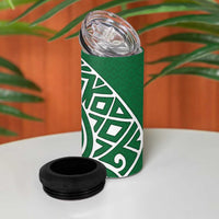 Dominica 4 in 1 Can Cooler Tumbler with Sisserou Parrot and Tribal Pattern Design - Wonder Print Shop