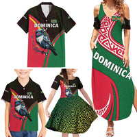 Dominica Family Matching Summer Maxi Dress and Hawaiian Shirt with Sisserou Parrot and Tribal Pattern Design - Wonder Print Shop