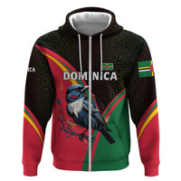 Dominica Hoodie with Sisserou Parrot and Tribal Pattern Design - Wonder Print Shop