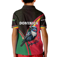 Dominica Kid Polo Shirt with Sisserou Parrot and Tribal Pattern Design - Wonder Print Shop