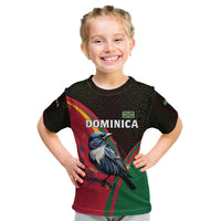 Dominica Kid T Shirt with Sisserou Parrot and Tribal Pattern Design - Wonder Print Shop