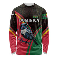 Dominica Long Sleeve Shirt with Sisserou Parrot and Tribal Pattern Design - Wonder Print Shop