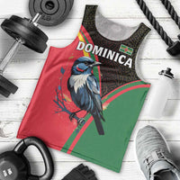 Dominica Men Tank Top with Sisserou Parrot and Tribal Pattern Design - Wonder Print Shop